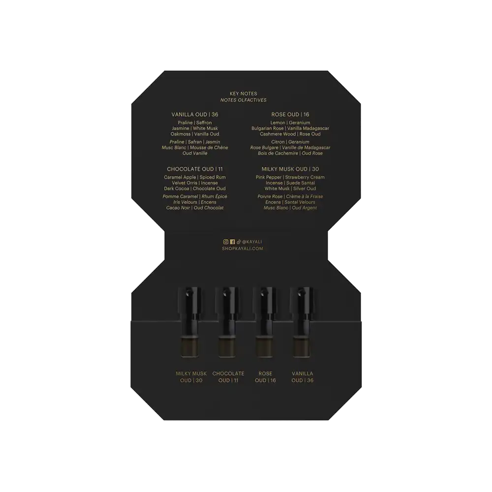 Oudgasm Discovery Set (Vanilla, Rose, Milky Musk, Chocolate)