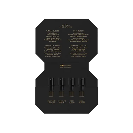 Oudgasm Discovery Set (Vanilla, Rose, Milky Musk, Chocolate)